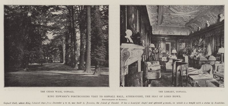 King Edwards kommende besøk til Gopsall Hall, Atherstone, setet til Lord Howe av English Photographer