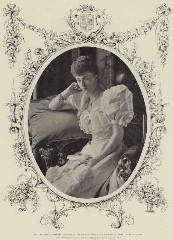 Lady Margaret Grosvenor, datter av hertugen av Westminster, gift med prins Adolphus av Teck av English Photographer