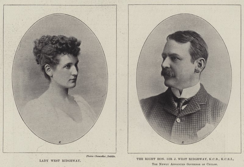 Lady West Ridgeway og den høyre ærede Sir Joseph West Ridgeway av English Photographer