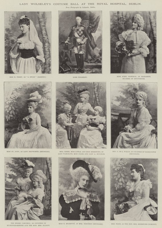 Lady Wolseleys kostymeball på Royal Hospital, Dublin av English Photographer