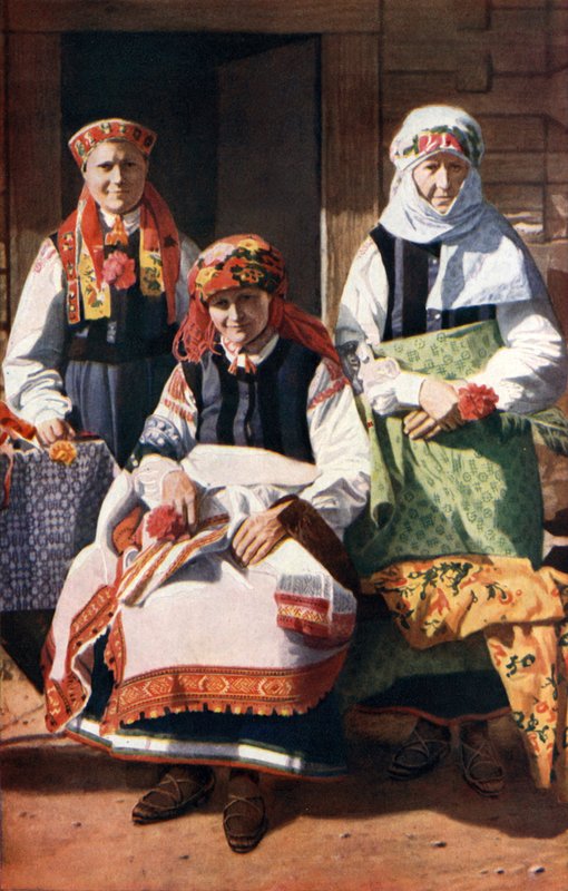 Latvia: Bondebroderere fra Rucava (fargefoto) av English Photographer