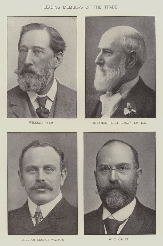 Ledende medlemmer av dagligvarehandelen (s/hvitt bilde) av English Photographer