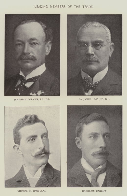 Ledende medlemmer av dagligvarehandelen (s/hvitt bilde) av English Photographer