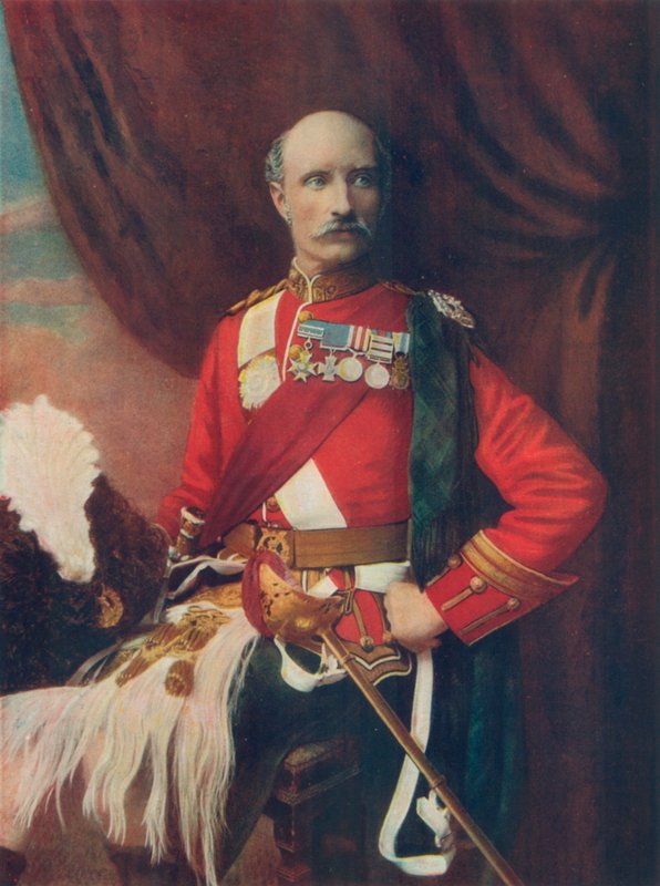 Generalløytnant Sir George White, i uniformen til oberst i Gordon Highlanders av English Photographer
