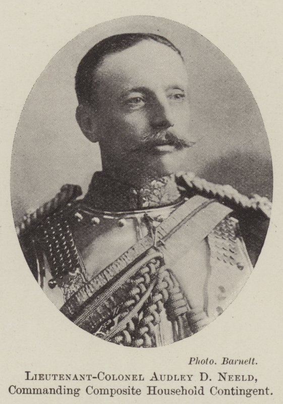 Oberstløytnant Audley D Neeld, kommanderende Composite Household Contingent av English Photographer