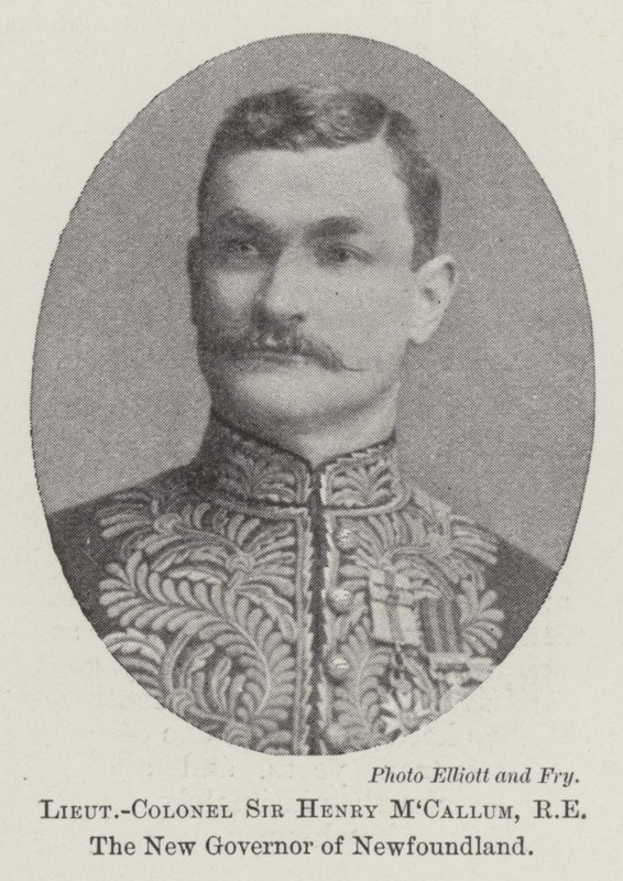 Oberstløytnant Sir Henry MCallum, RE, den nye guvernøren i Newfoundland av English Photographer
