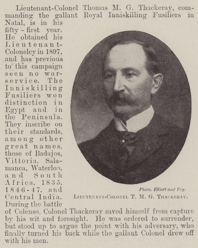 Oberstløytnant T M G Thackeray av English Photographer