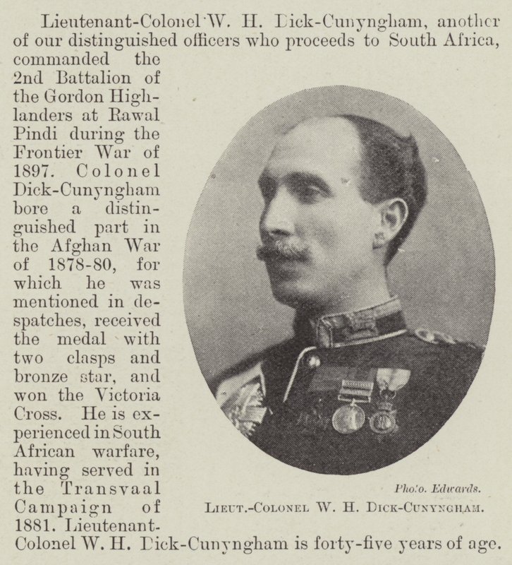 Oberstløytnant W H Dick-Cunyngham av English Photographer