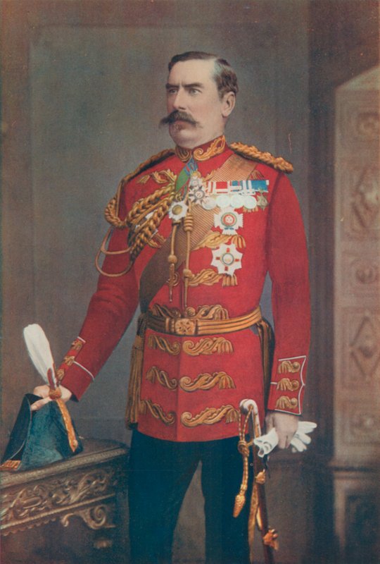 Generalløytnant Sir Baker Creed Russel. Kommanderende Sør-distrikt av English Photographer