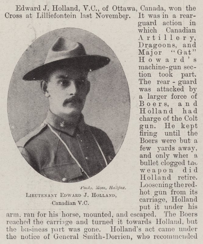 Løytnant Edward J Holland, kanadisk VC av English Photographer