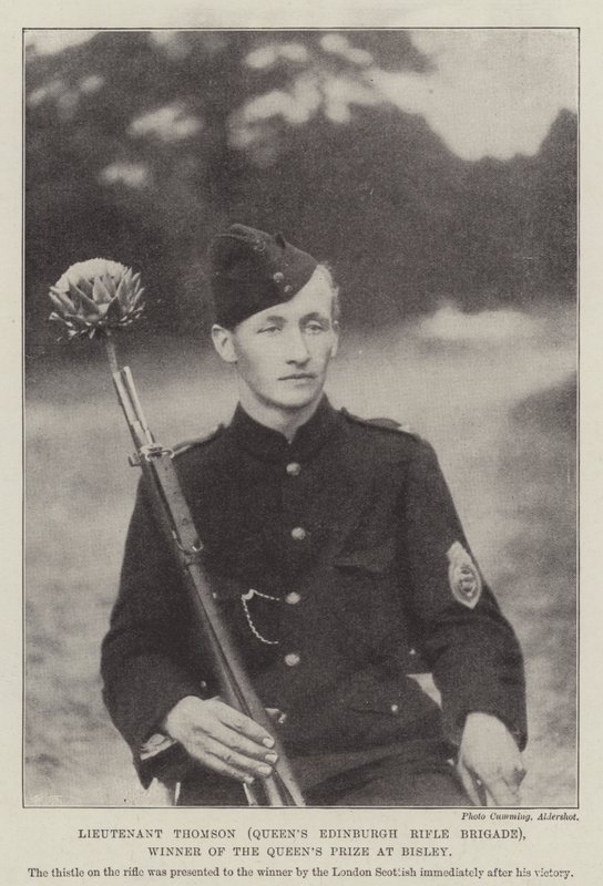 Løytnant Thomson (Queens Edinburgh Rifle Brigade), vinner av Queens Prize på Bisley av English Photographer