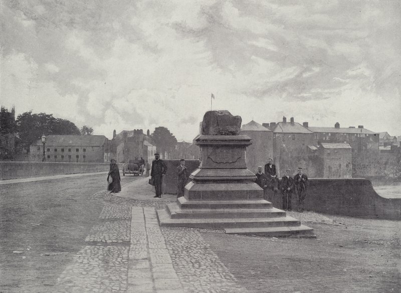Limerick, The Treaty Stone, Thomond Bridge og Castle av English Photographer