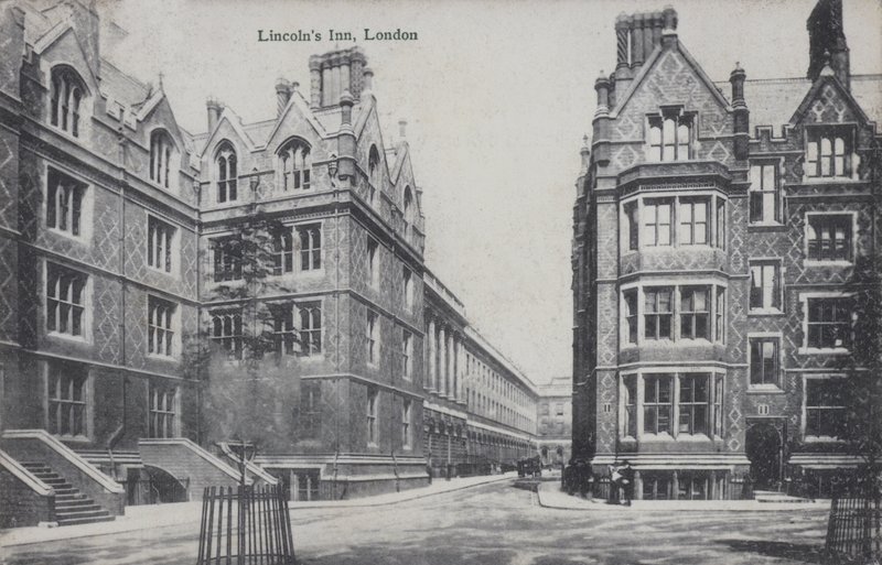 Lincoln's Inn, London (s/hvitt bilde) av English Photographer