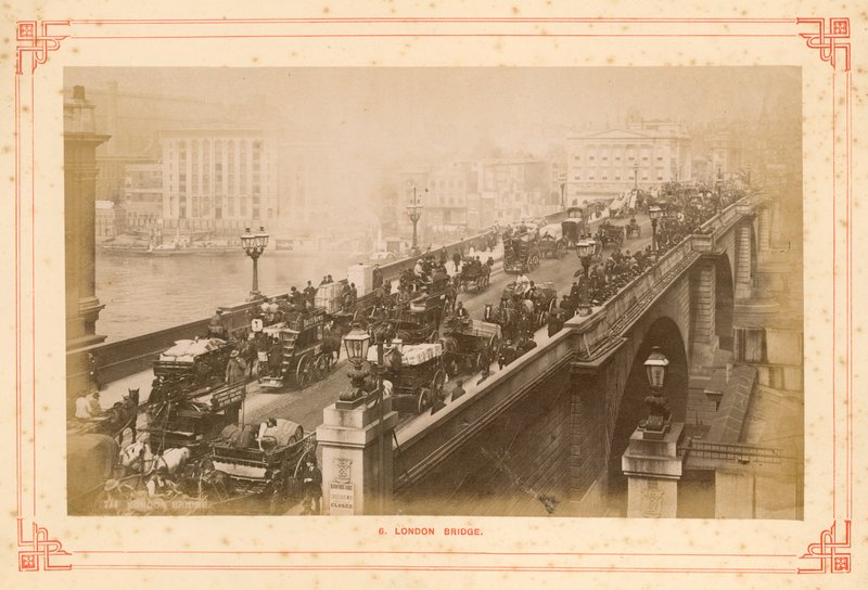 London Bridge, sent på 1800-tallet av English Photographer