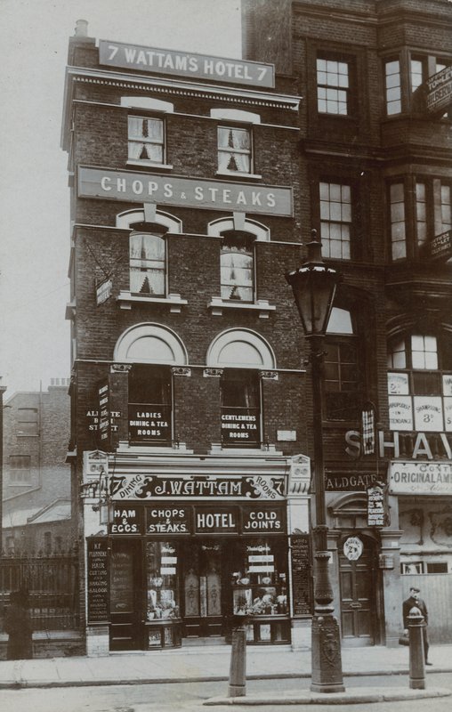 London Chops and Steaks Shop, Wattams Hotel av English Photographer