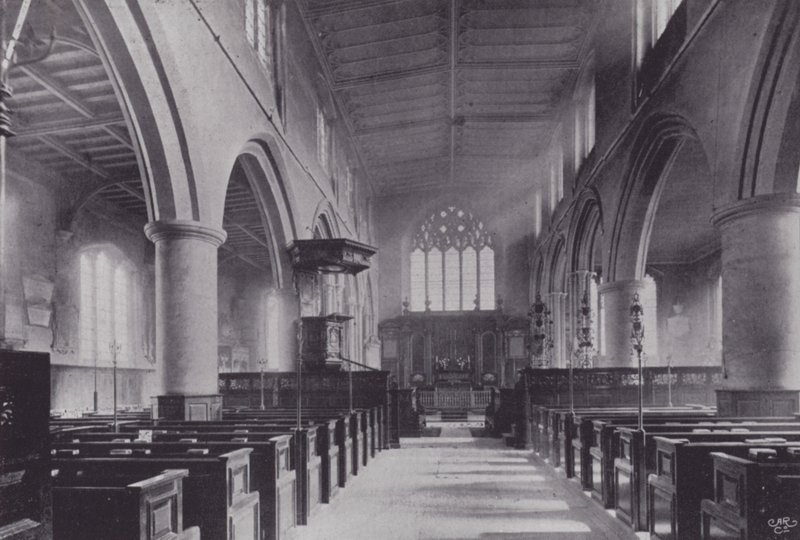 London City Churches: All Hallows, Barking (s/hvitt-bilde) av English Photographer
