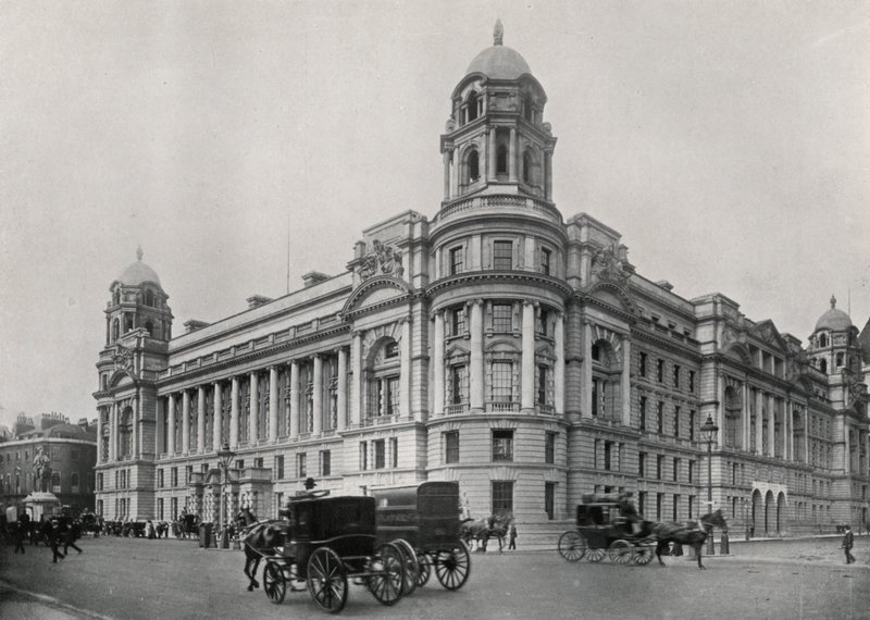 London: War Office, Whitehall (s/hvitt bilde) av English Photographer