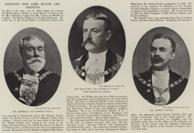 Londons nye Lord Mayor og Sheriffs av English Photographer