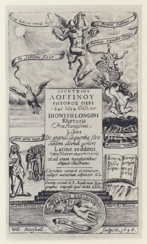 Longinus, GT for G Webb, Oxford 1636 (s/hvitt-bilde) av English Photographer