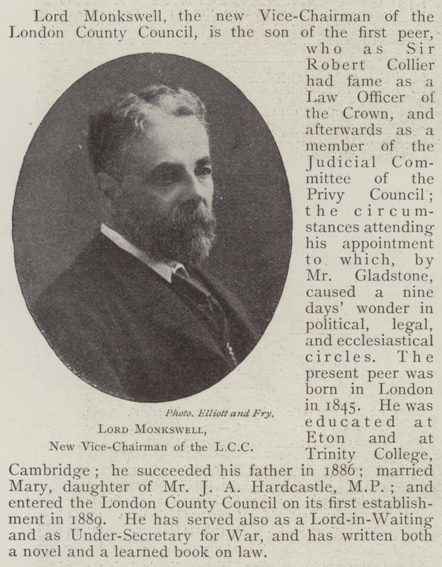 Lord Monkswell, ny nestleder i LCC av English Photographer