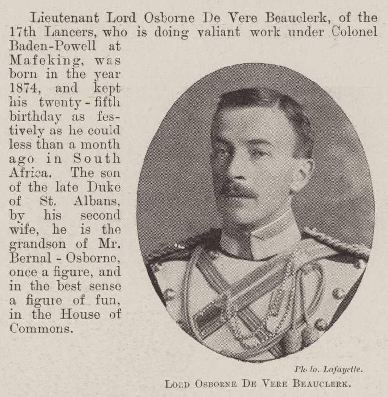 Lord Osborne De Vere Beauclerk av English Photographer