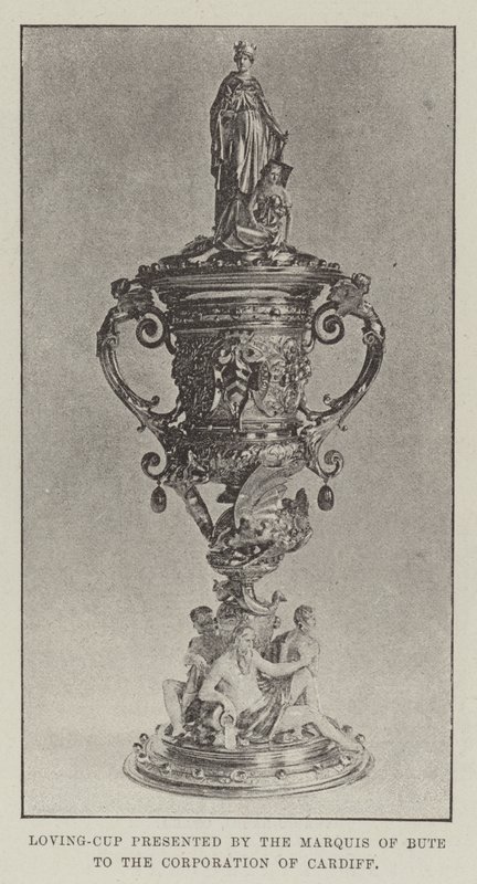 Loving-Cup presentert av Marquis of Bute til Corporation of Cardiff av English Photographer