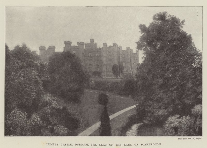 Lumley Castle, Durham, setet til jarlen av Scarbrough av English Photographer