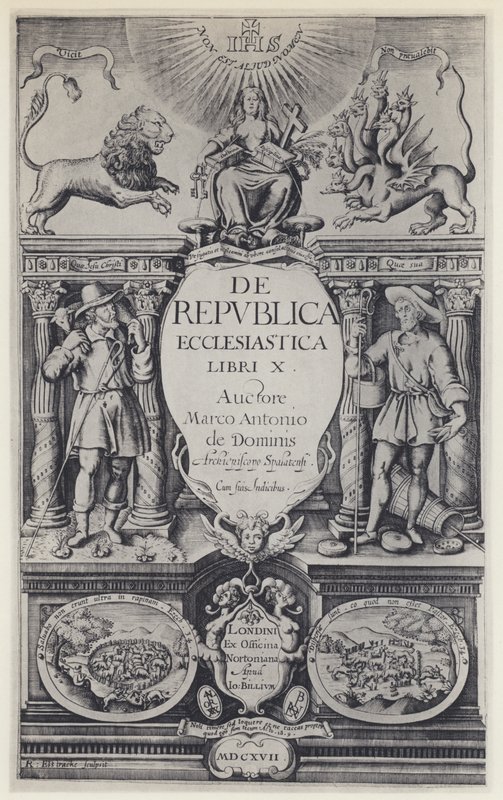 MA de Dominis, De republica ecclesiastica, G Norton og J Bill 1617 (s/hvitt-bilde) av English Photographer