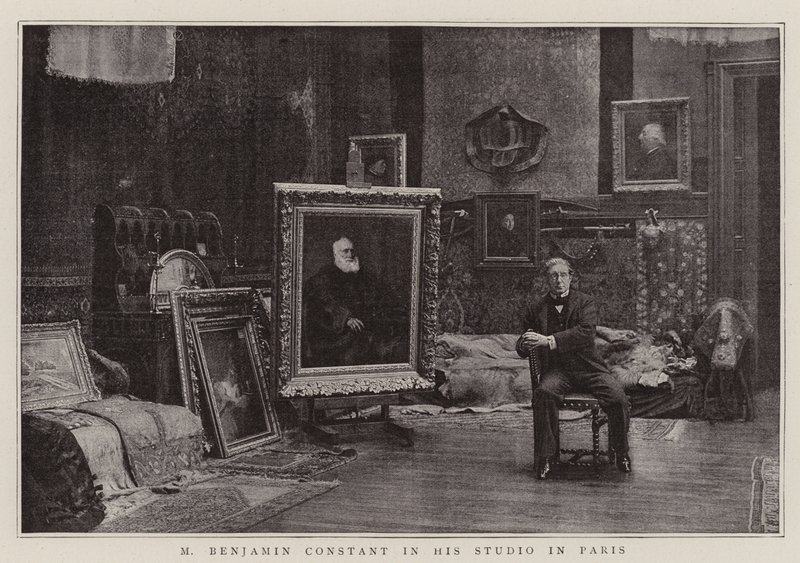 M Benjamin Constant i sitt studio i Paris av English Photographer
