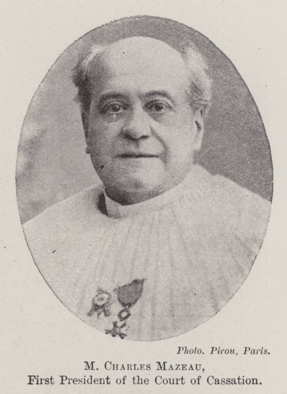 M Charles Mazeau, første president for kassasjonsdomstolen av English Photographer