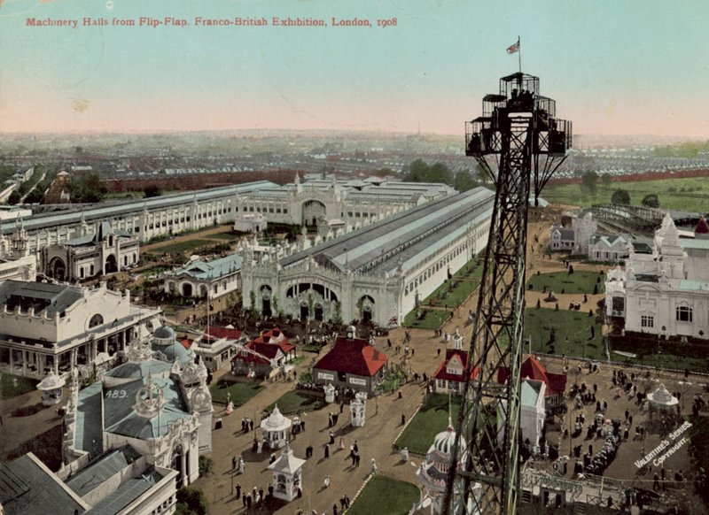 Maskinhaller fra Flip-Flap, The Great White City, London av English Photographer