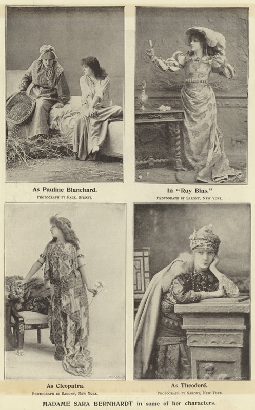 Madame Sara Bernhardt i noen av karakterene hennes av English Photographer