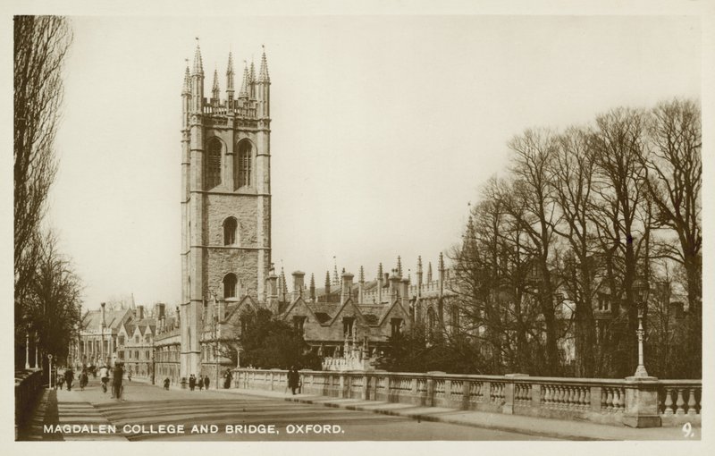 Magdalen College, Oxford (s/hvitt bilde) av English Photographer