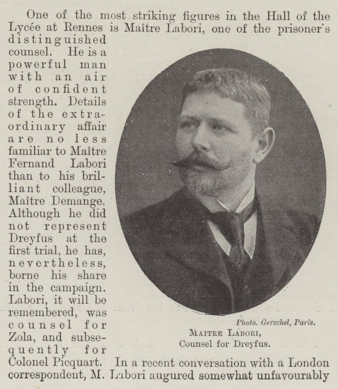 Maitre Labori, advokat for Dreyfus av English Photographer