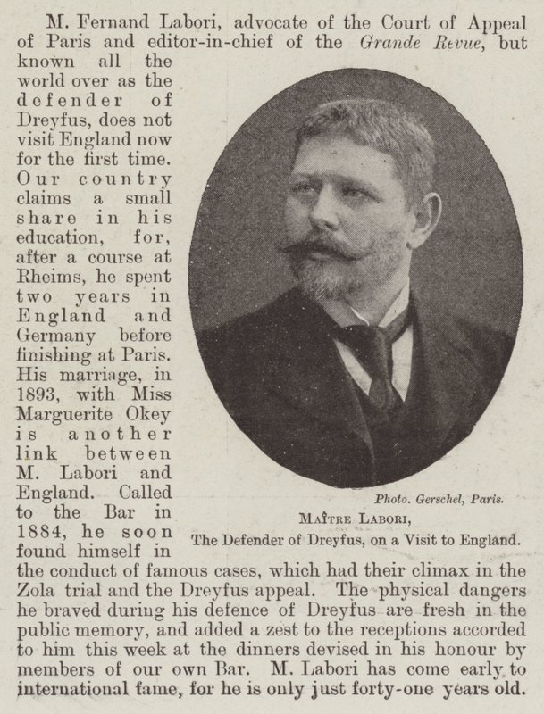 Maitre Labori, forsvareren av Dreyfus, på besøk i England av English Photographer