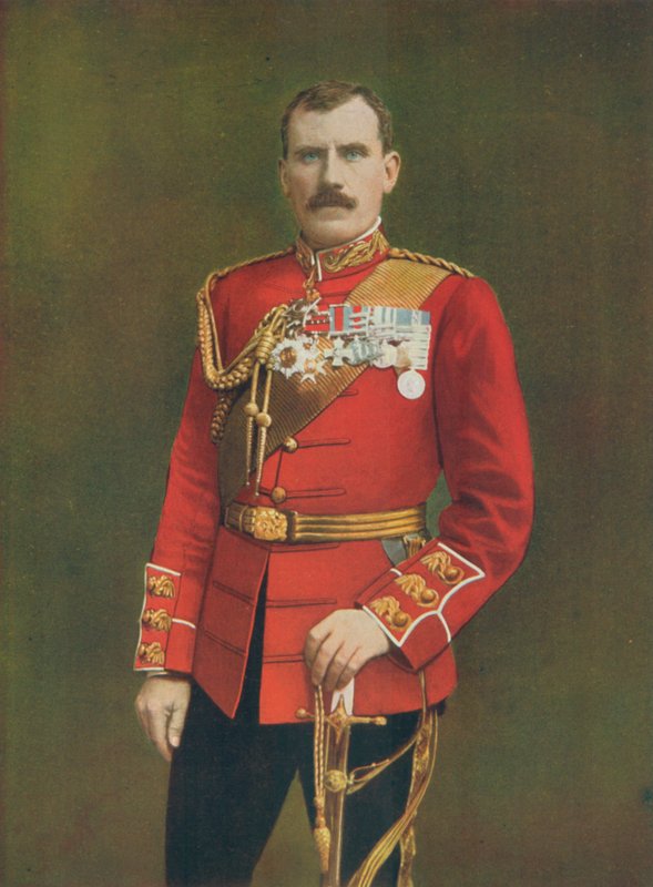 Generalmajor Hector A. MacDonald. Kommanderer den tredje (Highland) Brigade med Lord Methuen av English Photographer