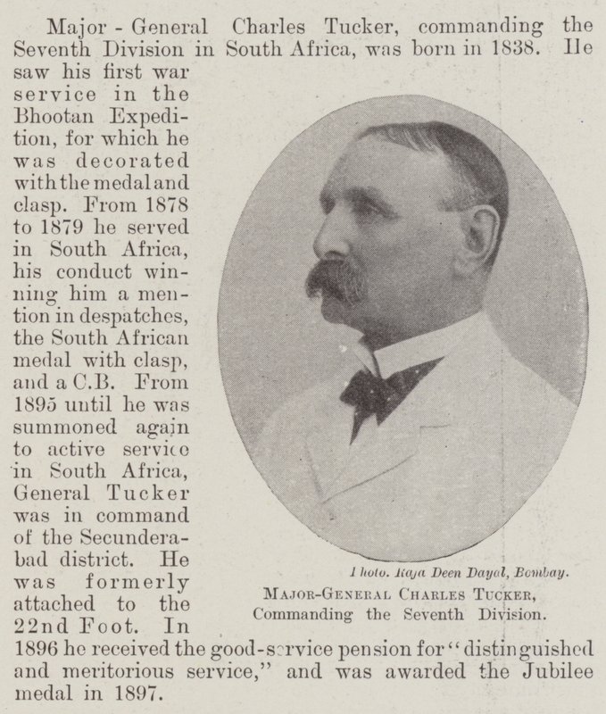 Generalmajor Charles Tucker, kommanderte den syvende divisjonen av English Photographer