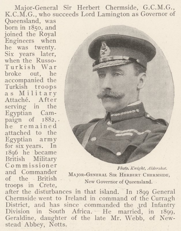 Generalmajor Sir Herbert Chermside, ny guvernør i Queensland av English Photographer