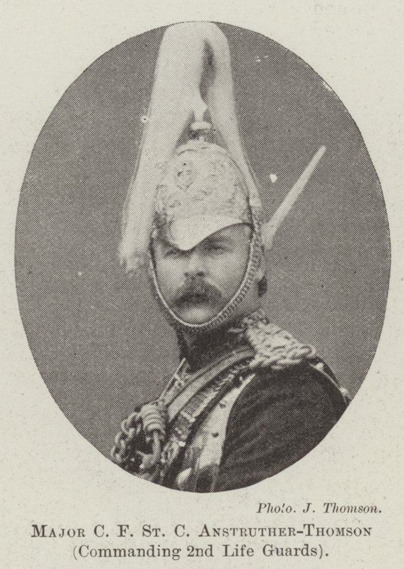 Major C F St C Anstruther-Thomson, kommanderende 2nd Life Guards av English Photographer