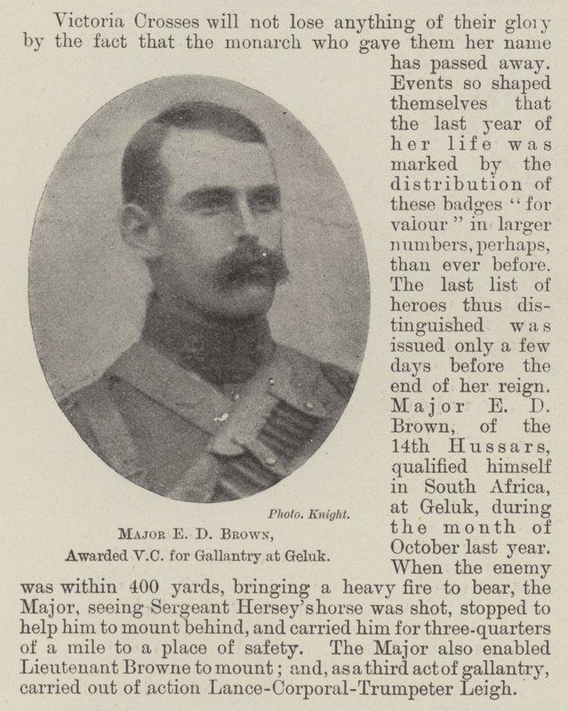Major ED Brown, tildelt VC for gallanteri ved Geluk av English Photographer