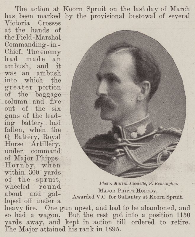 Major Phipps-Hornby, tildelt VC for gallanteri ved Koorn Spruit av English Photographer