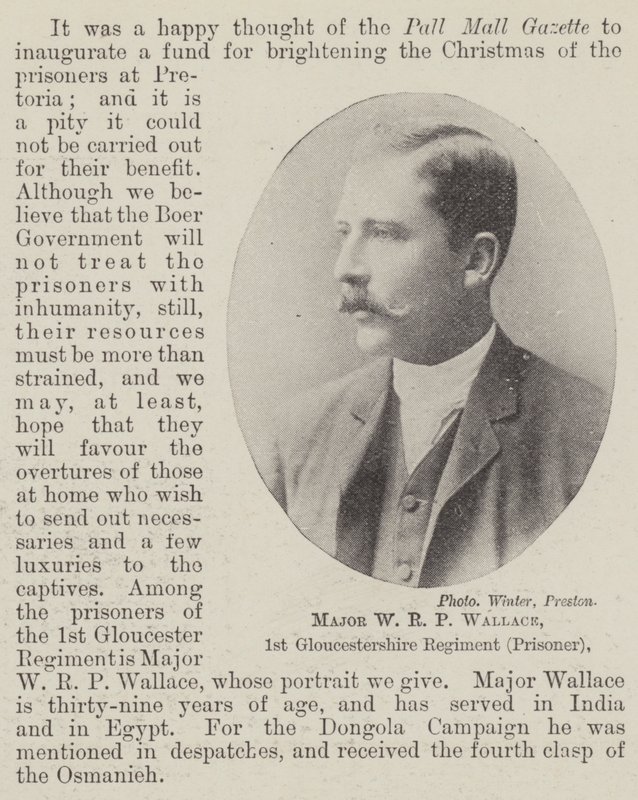 Major WRP Wallace, 1. Gloucestershire Regiment (fange) av English Photographer