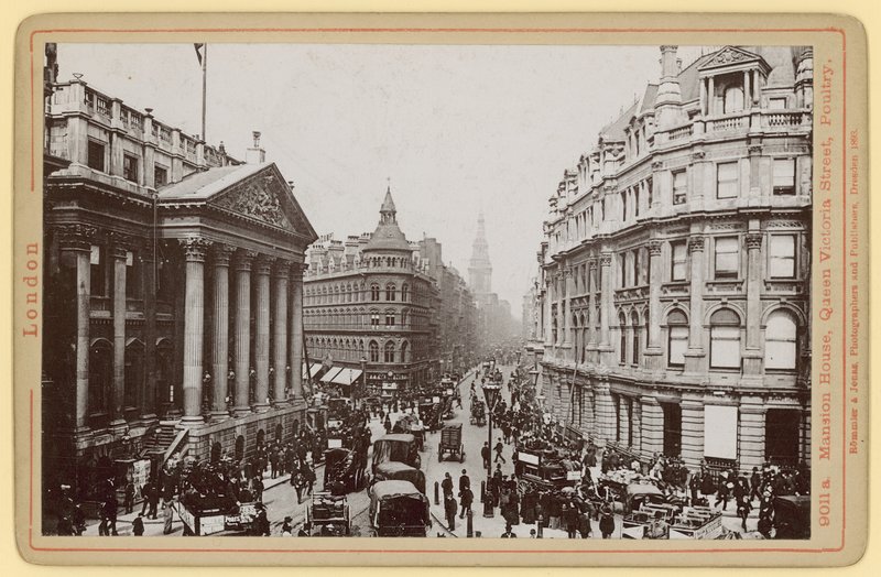 Mansion House, Queen Victoria Street, Poultry, London av English Photographer