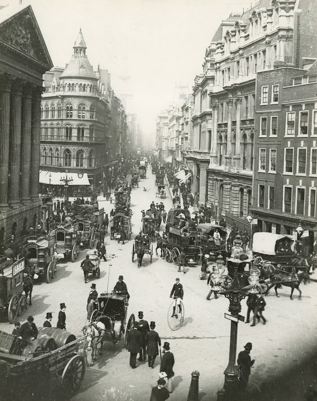 Mansion House and Cheapside, London, ca 1900 av English Photographer