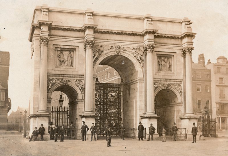 Marble Arch, Oxford Street, London av English Photographer