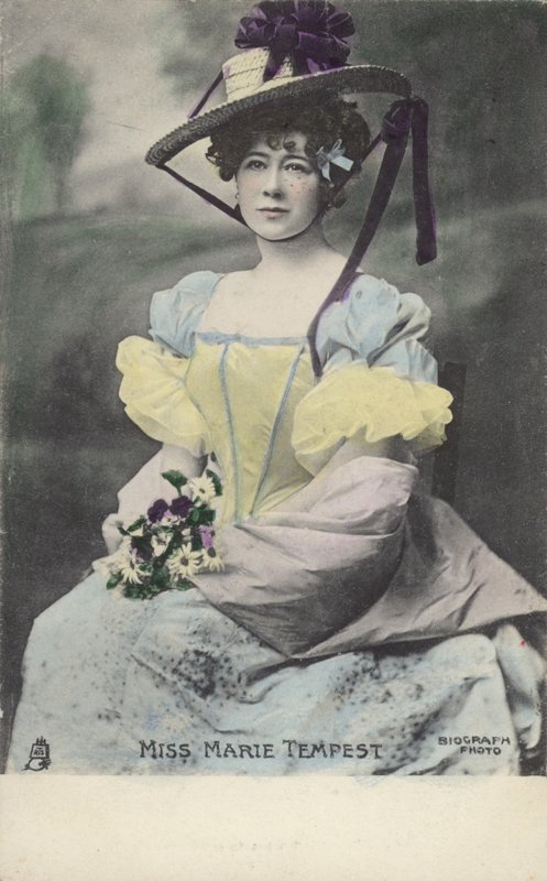 Marie Tempest , engelsk sanger og skuespillerinne (farget bilde) av English Photographer