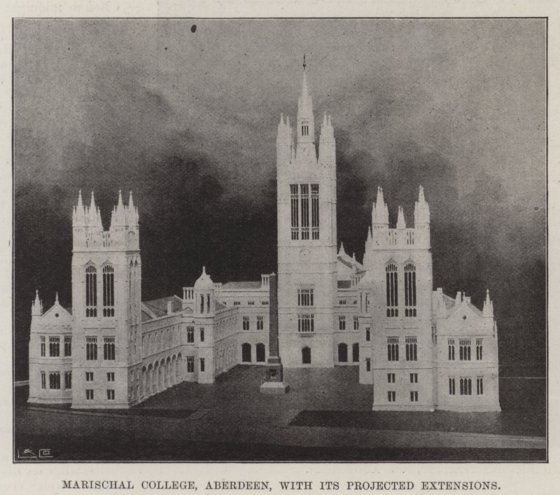 Marischal College, Aberdeen, med sine prosjekterte utvidelser av English Photographer
