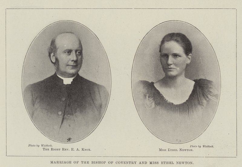 Ekteskap med biskopen av Coventry og frøken Ethel Newton av English Photographer