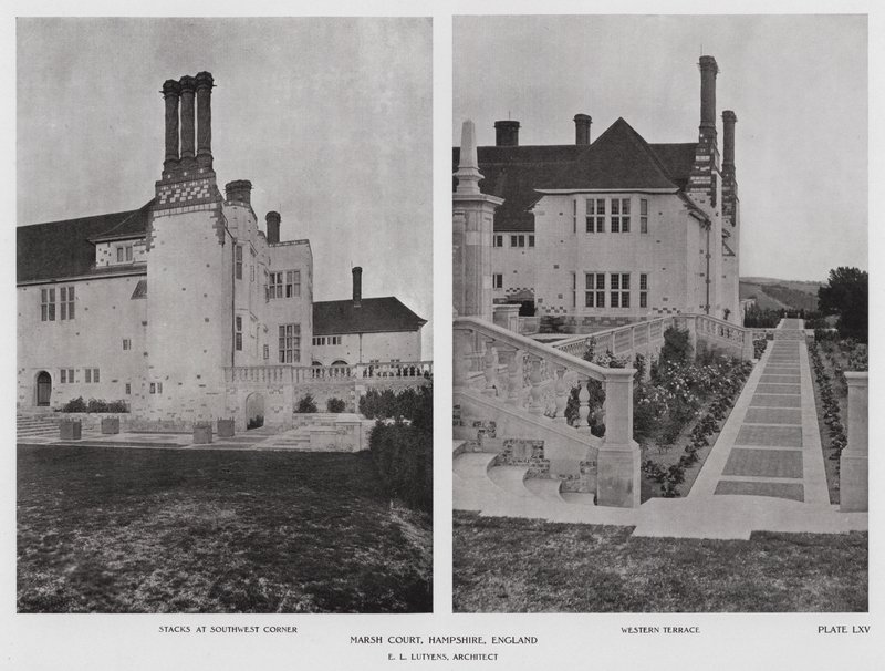 Marsh Court, Hampshire, England (s/hvitt-bilde) av English Photographer