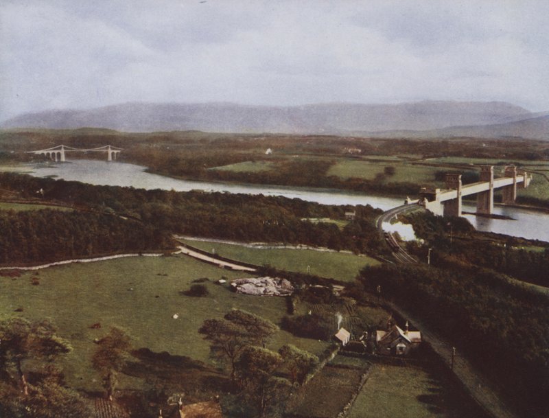 Menai Straits fra Anglesey Column av English Photographer